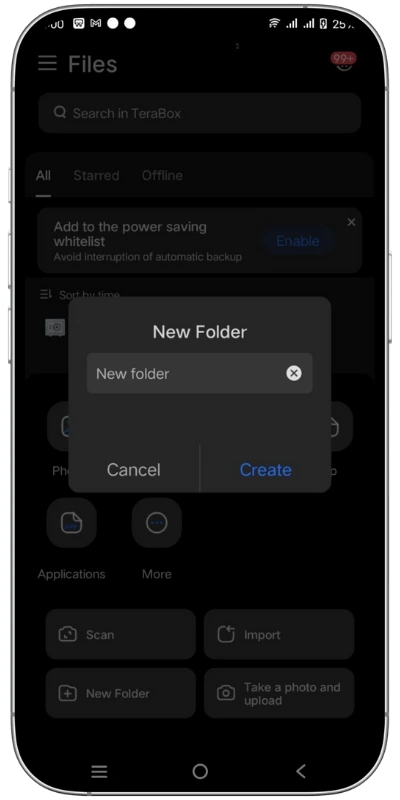 custom folder option